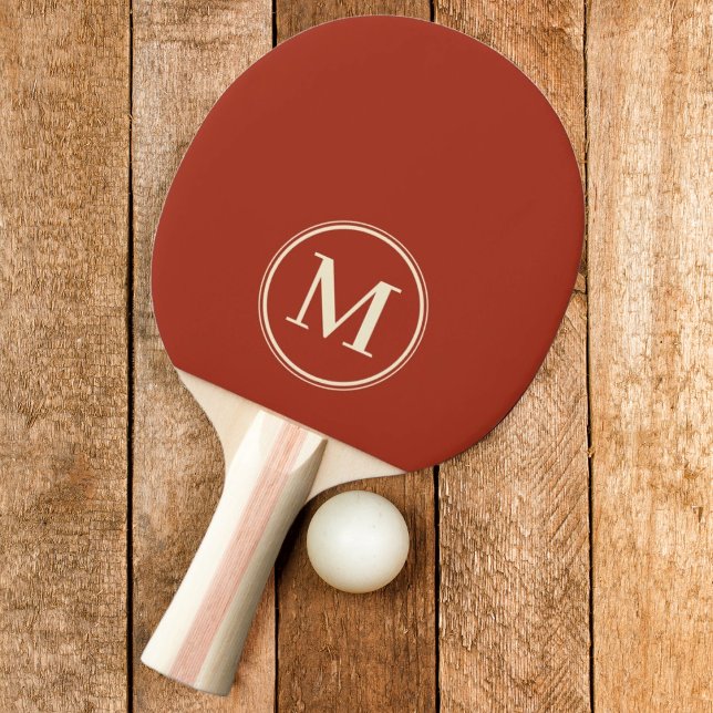 Monogram Solid Burnt Sienna Colour Ping Pong Paddle (Creator Uploaded)