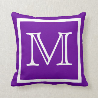 MONOGRAM Solid Purple Bright  plain pillow