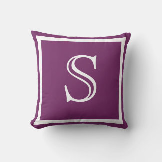 MONOGRAM Solid Purple Soft Grape plain pillow