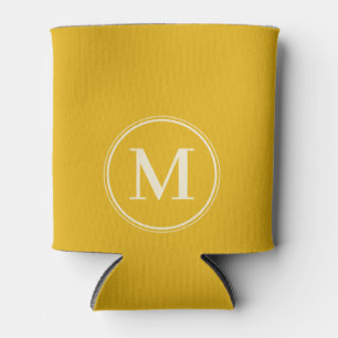 Monogram Solid Warm Sunflower Colour Can Cooler