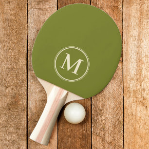 Monogram Solid Willow Green Colour Ping Pong Paddle