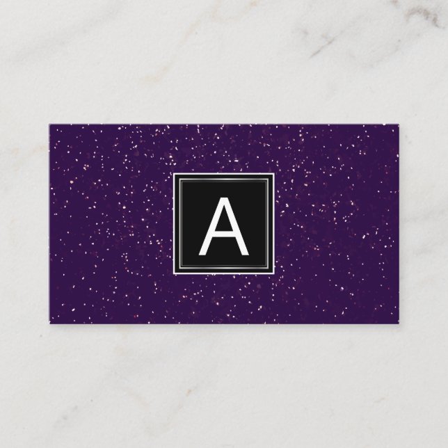 Monogram | Sparkle | Event Planner Business Card (Front)