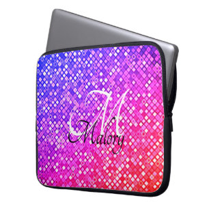 Monogram Sparkle Personalised Laptop Sleeve