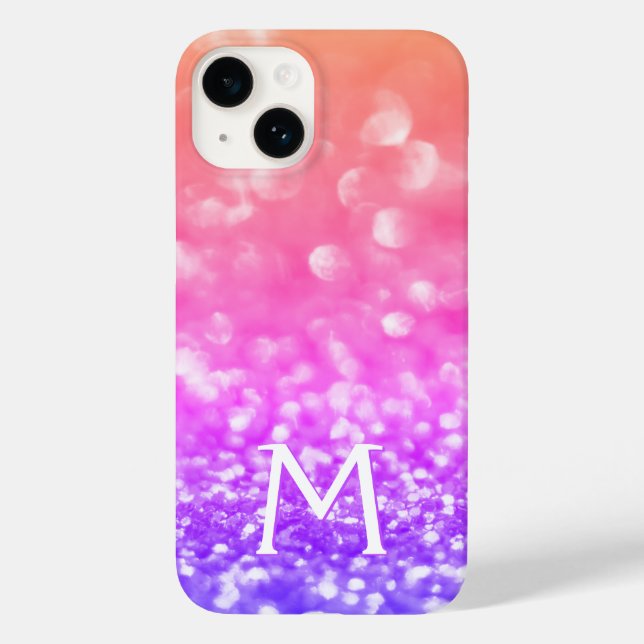 Monogram Sparkles Case-Mate iPhone Case (Back)