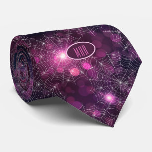 Monogram Sparkling Spider Webs Business Necktie