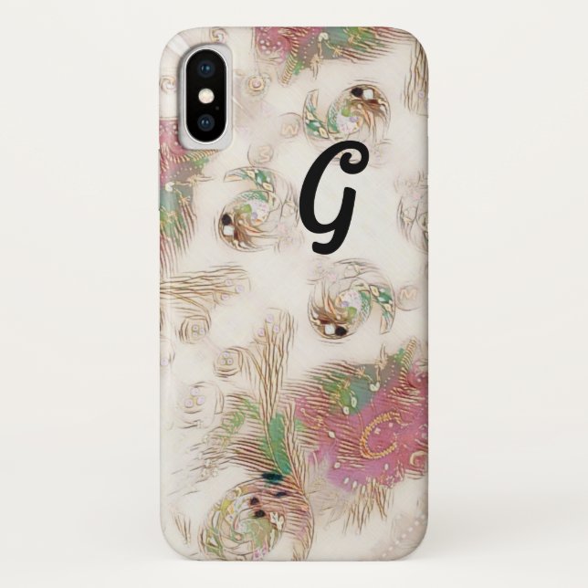 Monogram Spiral Pink  Case-Mate iPhone Case (Back)