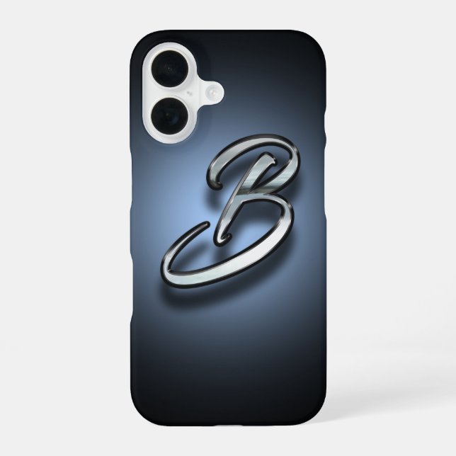 Monogram Spotlight Background iPhone 16 Case (Back)
