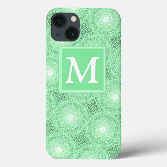 Monogram spring green circles pattern Case-Mate iP Case-Mate iPhone Case (Back)