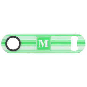 Monogram spring green stripes
