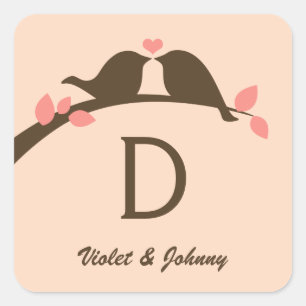 Monogram Square Sticker