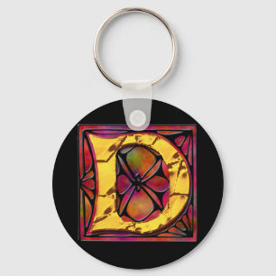 Monogram: Stainglass D Key Ring