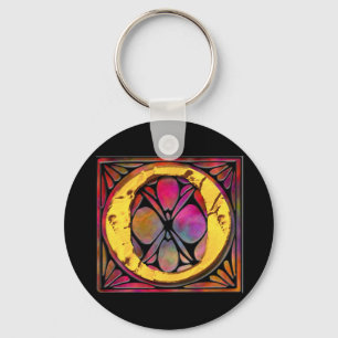 Monogram: Stainglass O Key Ring