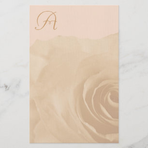 Monogram Stationery Faded Rose