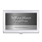 Monogram Steel / Metal Effect Business Card Holder