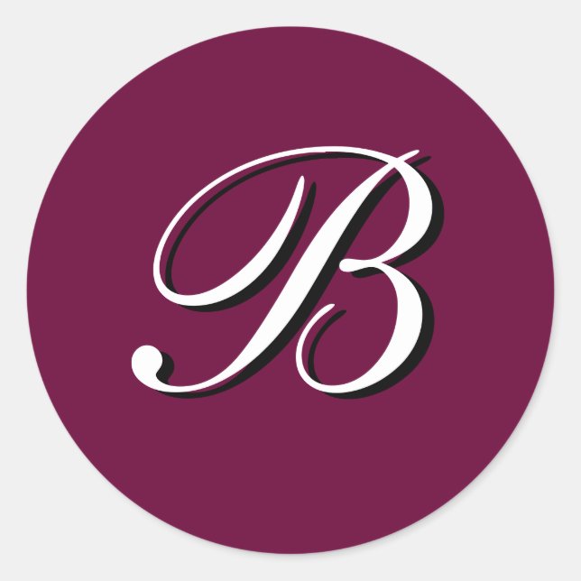 Monogram Sticker "B"  Customisable (Front)