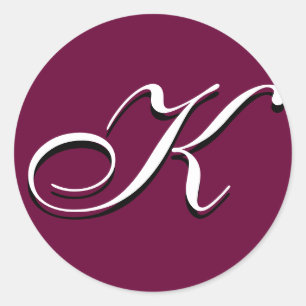 Monogram Sticker - "K" Customisable