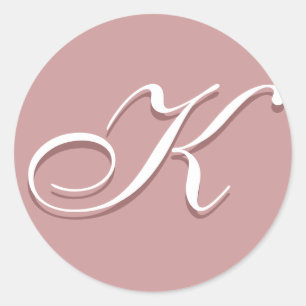 Monogram Sticker K Rose