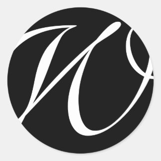 Monogram Stickers| D1 Classic Round Sticker