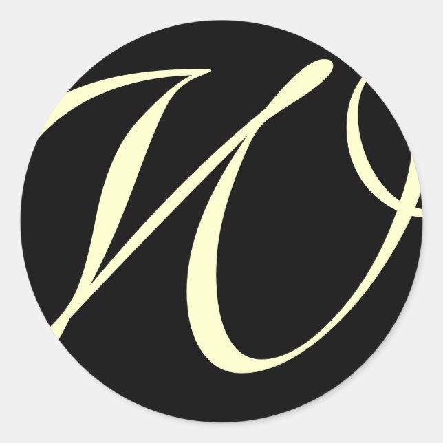 Monogram Stickers| D6 Classic Round Sticker (Front)