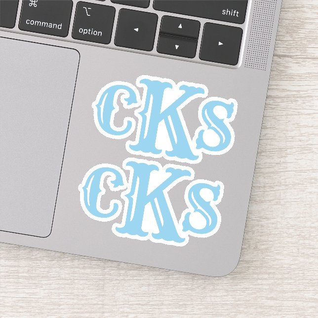 Monogram Stickers | Modern Western Initial Labels (Detail)