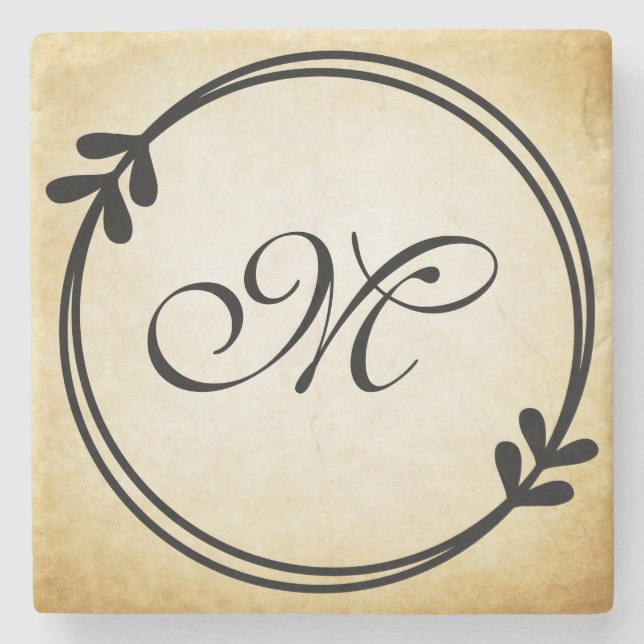 Monogram Stone Coaster (Front)