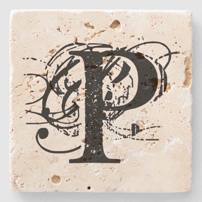 Monogram Stone Coaster (Front)