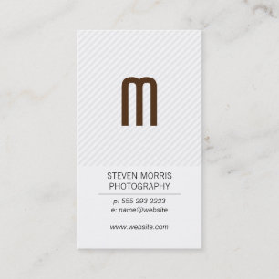 Monogram   Stripes Business Card