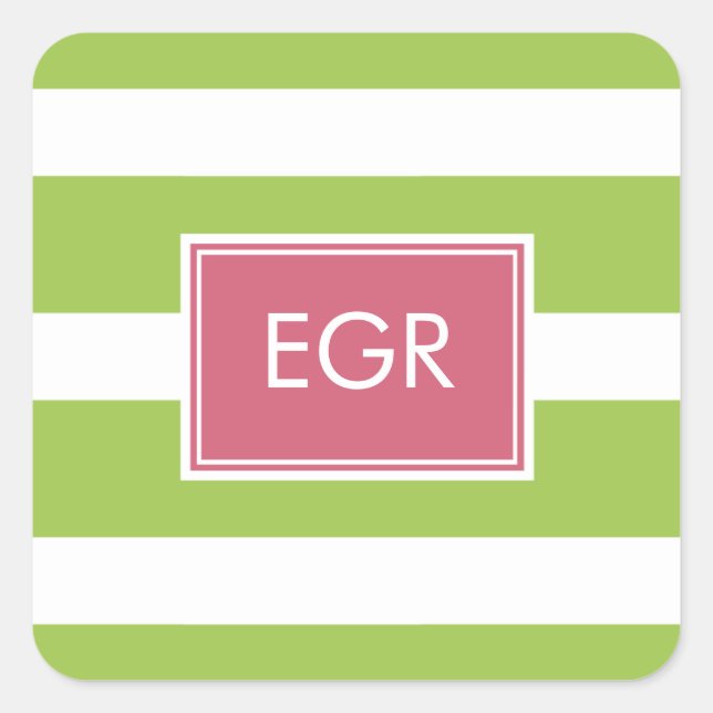 Monogram Stripes Labels / Sticker (Front)