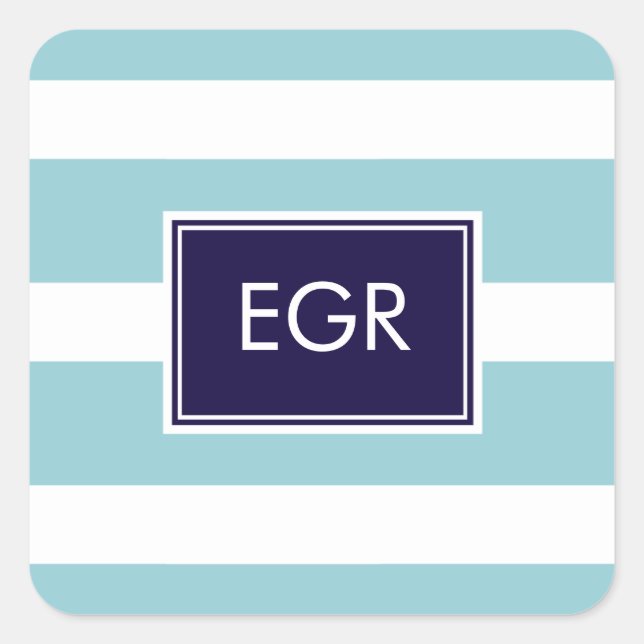 Monogram Stripes Labels / Sticker (Front)