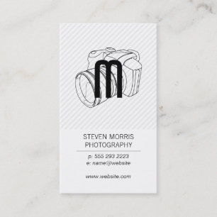 Monogram   Stripes   Photographer   Camera Business Card