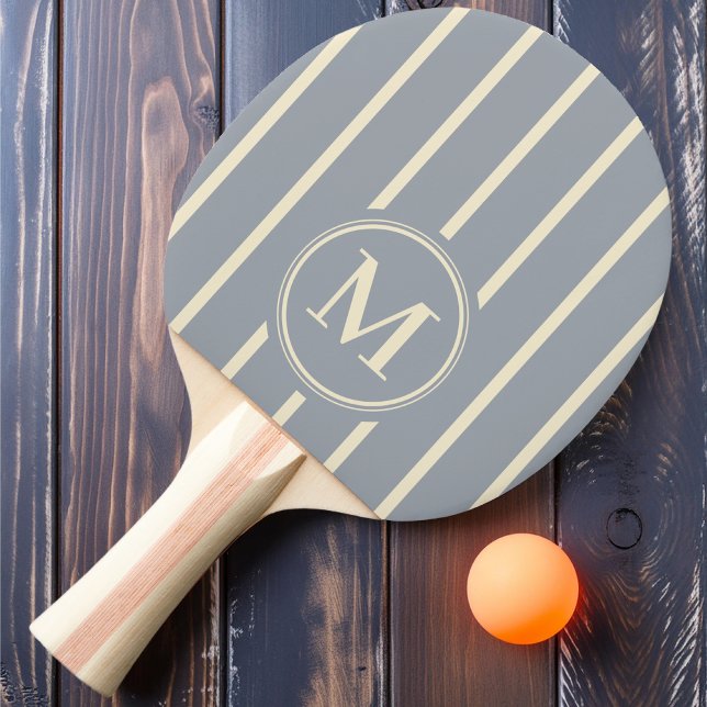 Monogram Striping Dove Grey Colour Ping Pong Paddl Paddle (Creator Uploaded)
