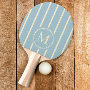 Monogram Striping Light Sky Colour Ping Pong Paddle