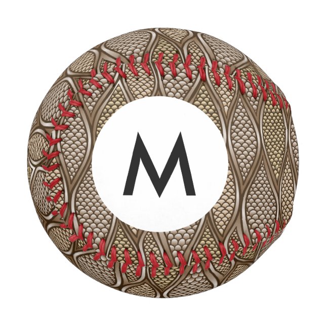 Monogram Stylised snake skin Baseball (Front Left)