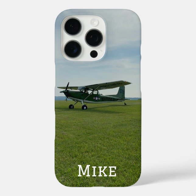 Monogram Stylish Aeroplane Photo, Aviation Case-Mate iPhone Case (Back)