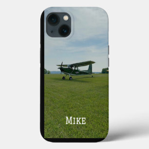 Monogram Stylish Aeroplane Photo, Aviation iPhone 13 Case