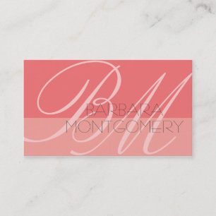 Monogram Stylist Fashion Designer Business Card
