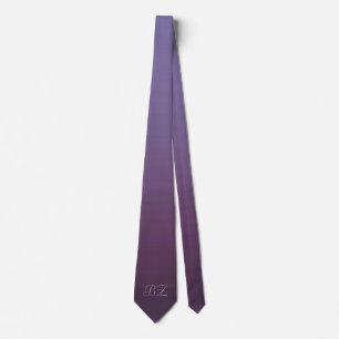 Monogram Subtle Purple Ombre Faded Tie