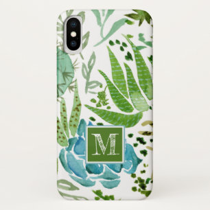 Monogram   Succulent Field I iPhone X Case