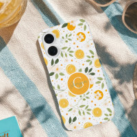 Monogram Summer Lemon Pattern iPhone Case