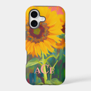 Monogram Sunflower Artwork 