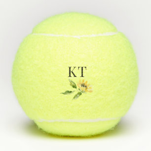 Monogram Sunflower  Tennis Balls