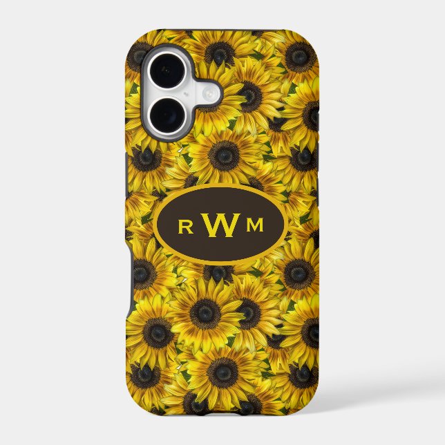 Monogram Sunflowers Patterned (Back)