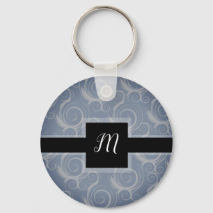 Monogram Swirls Key Ring