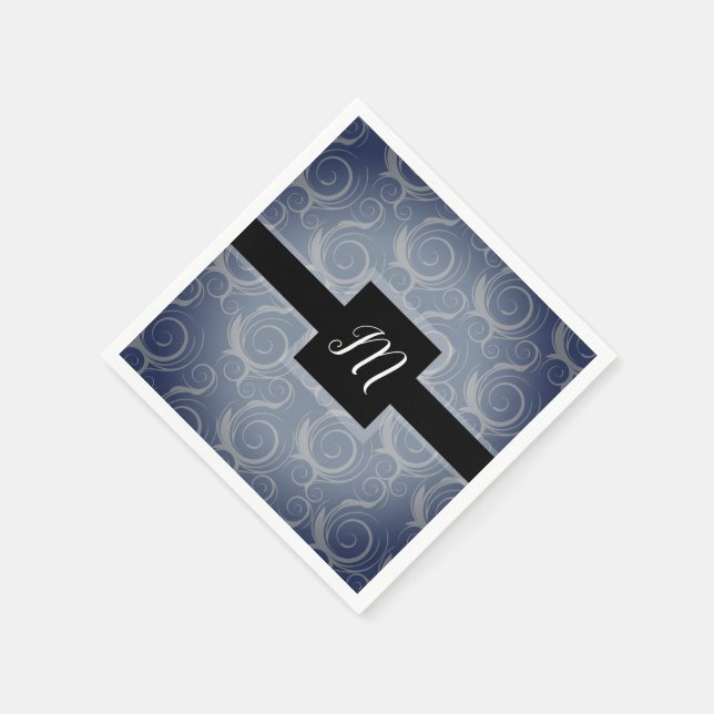 Monogram Swirls Napkin (Corner)