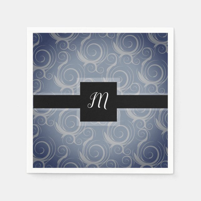 Monogram Swirls Napkin (Front)