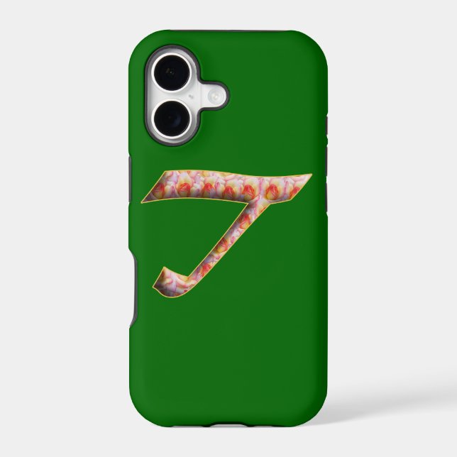 Monogram T in Roses Pattern Iphone 5 Case (Back)