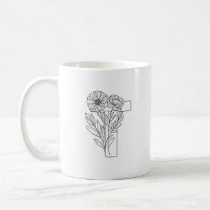 Monogram T Initial Coffee Mug