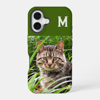 Monogram Tabby Cat Photo Phone Case