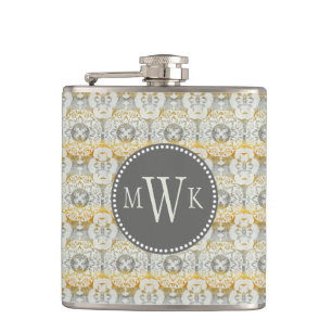 Monogram   Tapestry Rosette II Hip Flask