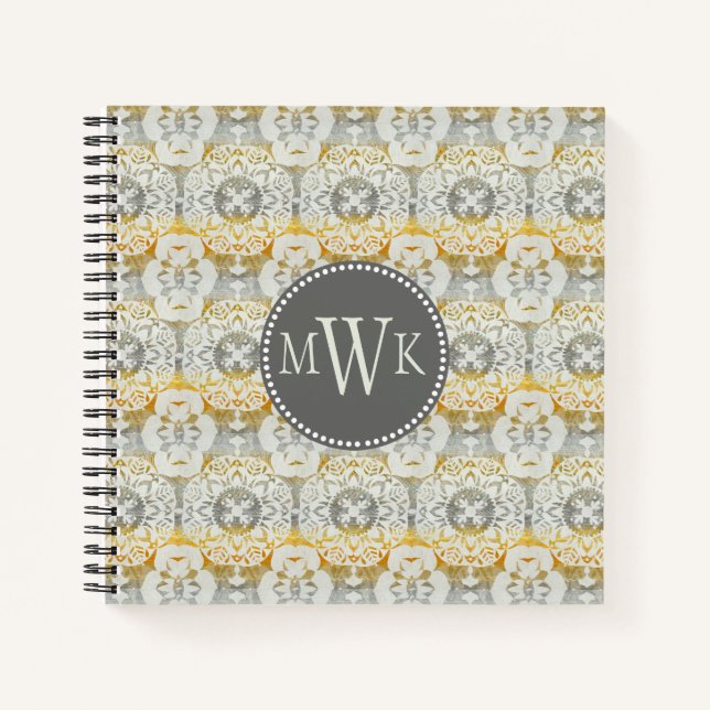 Monogram | Tapestry Rosette II Notebook (Front)